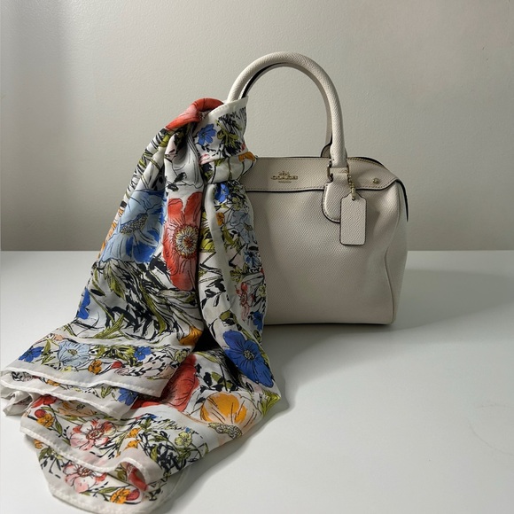 J. Jill Accessories - Floral Print Scarf with Multicolor Design